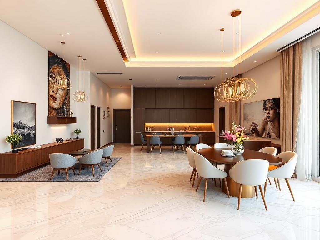 3 BHK Interior Design Kolkata — luxury flat interior project by Creation Interiors Kolkata